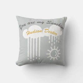 Sun Rain Clouds Personalized Nursery Decor Kussen