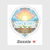 Sun Rain Growth Nature Symbol Illustration design  Sticker (Vel)