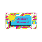 Sun Rainbow Name Label (Voorkant)