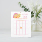Sun | Rainbow Sunshine Baby shower Bingo Invitatio (Staand voorkant)