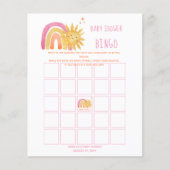 Sun | Rainbow Sunshine Baby shower Bingo Invitatio (Voorkant)