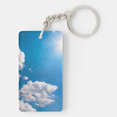 Sun Ray barst van achter een wolk Sleutelhanger (achterkant)