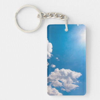 Sun Ray barst van achter een wolk Sleutelhanger