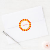 Sun Ray Sjabloon - 3 Ronde Sticker (Envelop)