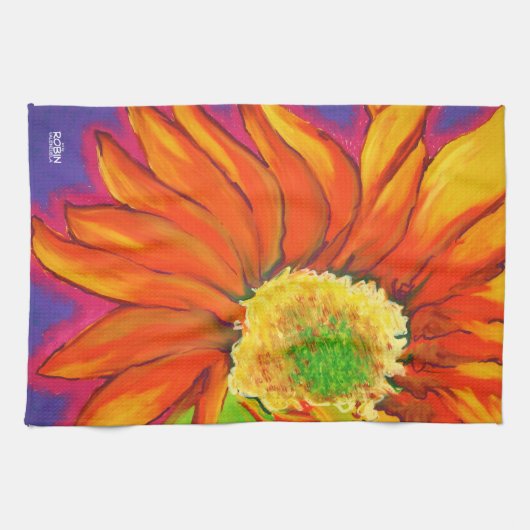 "Sun-Ray Sun-Flower" keukenhanddoek (Horizontaal)