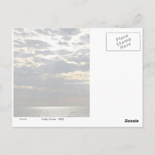 Sun Rays Briefkaart (Achterkant)