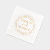 Sun Rays Celestial Gepersonaliseerde Trouwservette Folie Servetten (Links)