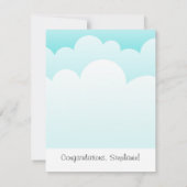 Sun Rays Clouds Celebration Graduation Party Kaart (Achterkant)