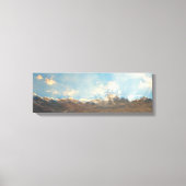 Sun Rays en Blue Clouds Sky Panorama Landschap Canvas Afdruk (Voorkant)