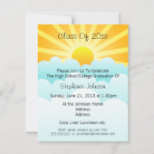 Sun Rays en Clouds New Beginning Party Kaart (Voorkant)