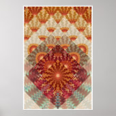 Sun Rays Fractal Design Poster (Voorkant)