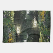 Sun Rays in de late tuinen van de seizoenszee Theedoek (Horizontaal)