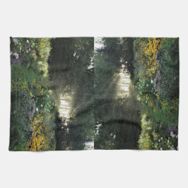 Sun Rays in de late tuinen van de seizoenszee Theedoek