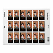 Sun Rays Japanse Geisha Retro Etiket (Full Sheet)