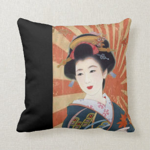  Sun Rays Japanse Geisha Retro Kussen