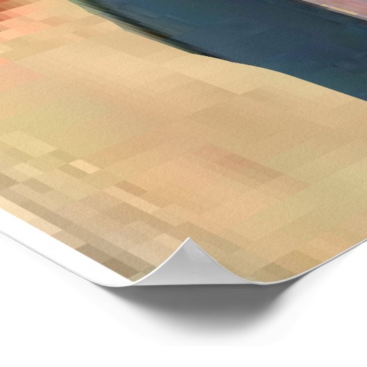  Sun Rays Japanse Geisha Retro Poster (Hoek)