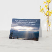 Sun Rays Lakeshore Storm Clouds Look at God Kaart (Gele Bloem)