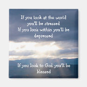 Sun Rays Lakeshore Storm Clouds Look at God Magneet (Voorkant)