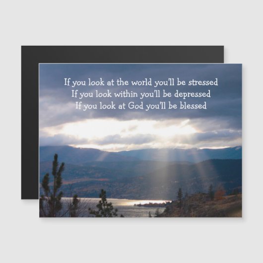  Sun Rays Lakeshore Storm Clouds Look at God  Post (Voorkant / Achterkant)