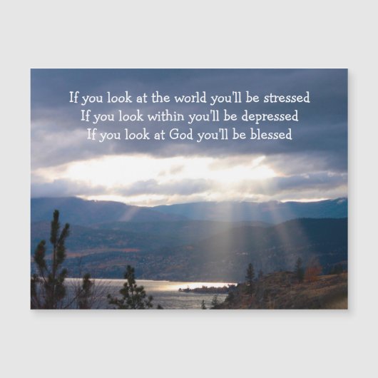  Sun Rays Lakeshore Storm Clouds Look at God  Post (Voorkant)