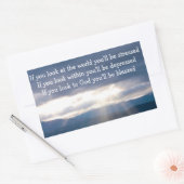 Sun Rays Lakeshore Storm Clouds Look at God Rechthoekige Sticker (Envelop)