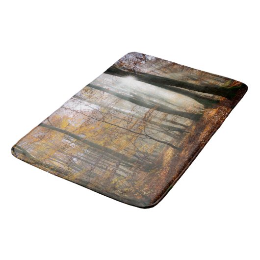 Sun Rays Mystic Misty Forest Badmat (Gekanteld)