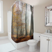 Sun Rays Mystic Misty Forest Showgordijn Douchegordijn (In situ)
