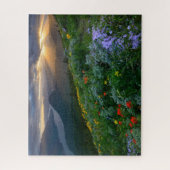 Sun Rays Shine op Wildbloemen op Dog Mountain Legpuzzel (Verticaal)