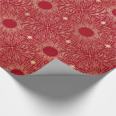 Sun Rays, sterren, astrologisch, goud, rood, zonne Cadeaupapier (Hoek)
