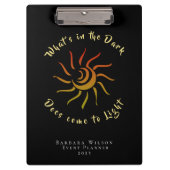 Sun Rays Sunshine Light geïnspireerd Gezegde Klembord (Voorkant)