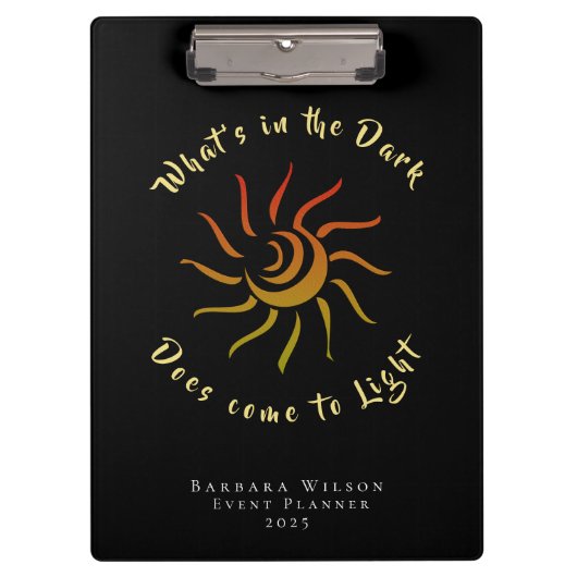 Sun Rays Sunshine Light geïnspireerd Gezegde Klembord (Voorkant)