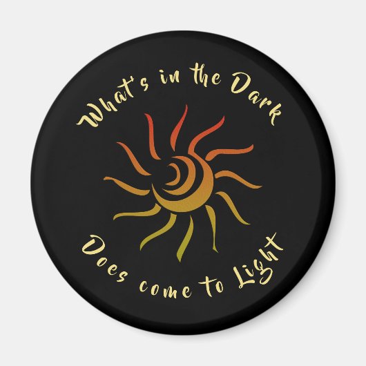 Sun Rays Sunshine Light geïnspireerd Gezegde Magneet (Voorkant)