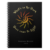 Sun Rays Sunshine Light geïnspireerd Gezegde Notitieboek (Voorkant)