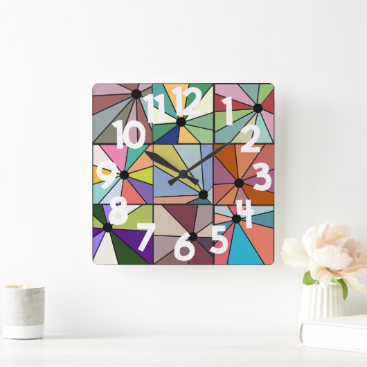 Sun Rays Vierkante Klok (Huis)