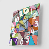 Sun Rays Vierkante Klok (Hoek)