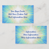 Sun Rays Visitekaartjes (Voorkant / Achterkant)