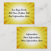 Sun Rays Visitekaartjes (Voorkant / Achterkant)