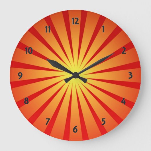 Sun Rays Wall klok (Voorkant)