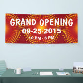 Sun Rays yellow red oranje gradiënten Spandoek (Beurs)