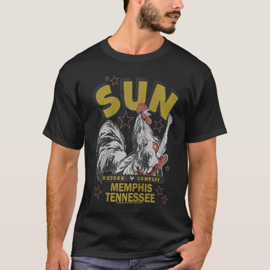 Sun Records Rockabilly Haan Raglan T-shirt (Voorkant)