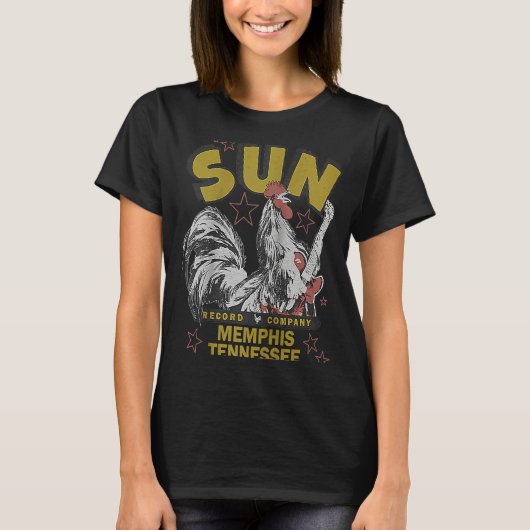 Sun Records Rockabilly Rooster Raglan T-shirt (Voorkant)