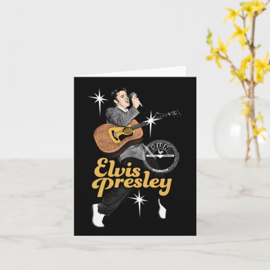 Sun Records x Elvis Presley dansen met sterren Kaart (Gele Bloem)
