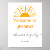 Sun Retirement party Welcome Poster (Voorkant)