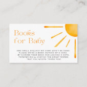 Sun Retro Boeken voor Baby Ticket Informatiekaartje (Voorkant)