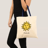 Sun Retro Magic Personalized Celestial Tote Bag (Voorkant (product))