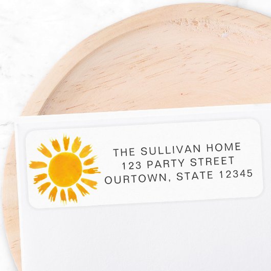 Sun Return Address Etiket