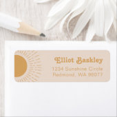 Sun Return Address Labels | Roze Sun-adreslabel (Insitu)