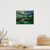 Sun Ridge Lake Reflection // Wilde Flowers Poster (Keuken)
