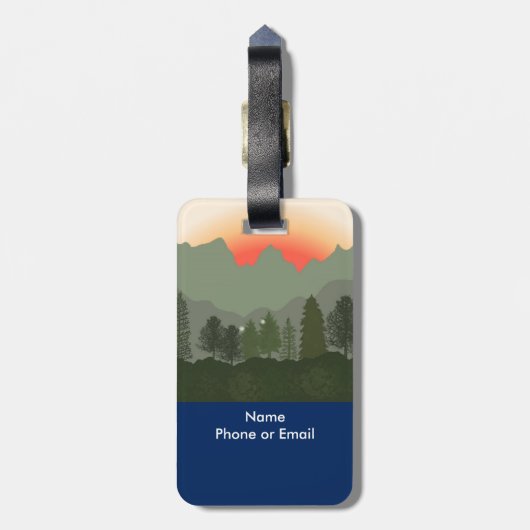 Sun Rise Bagagelabel (Achterkant verticaal)