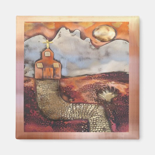 Sun Rise Church van Sheri Kerr Magneet (Voorkant)